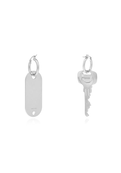 tag and key earrings unisex silver colored MM6 MAISON MARGIELA | SM6VG0090 P7210952